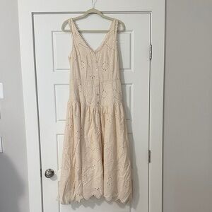 House of Harlow 1960 Beige Lace Midi Dress